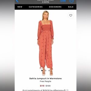Free People Dahlia Jumpsuit